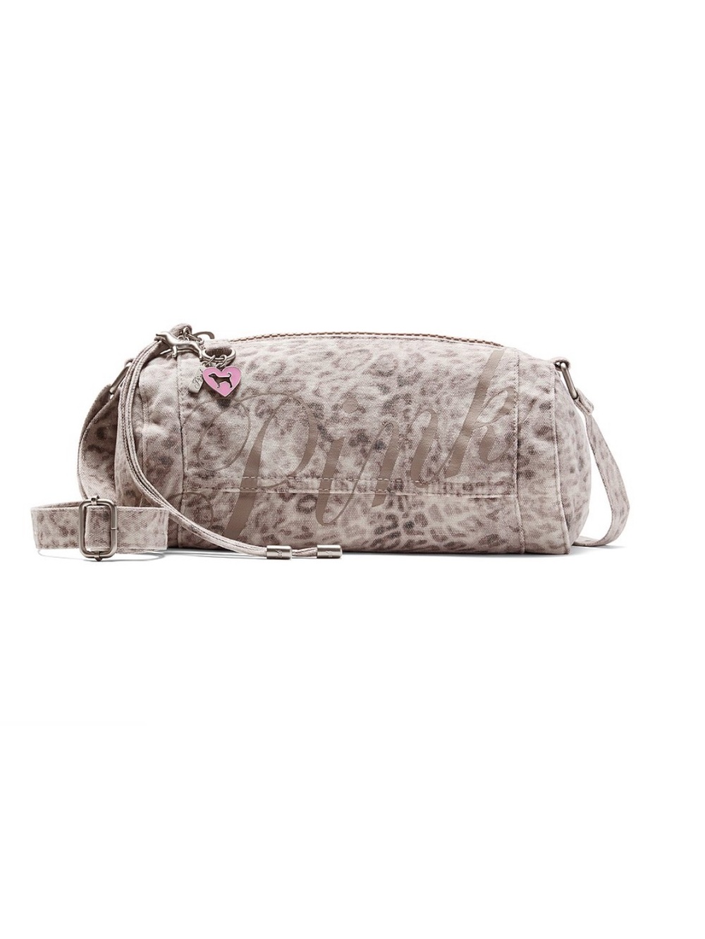 New VS Pink Canvas Rolled Mini Duffle Shoulder Bag Leopard Viral Cheetah